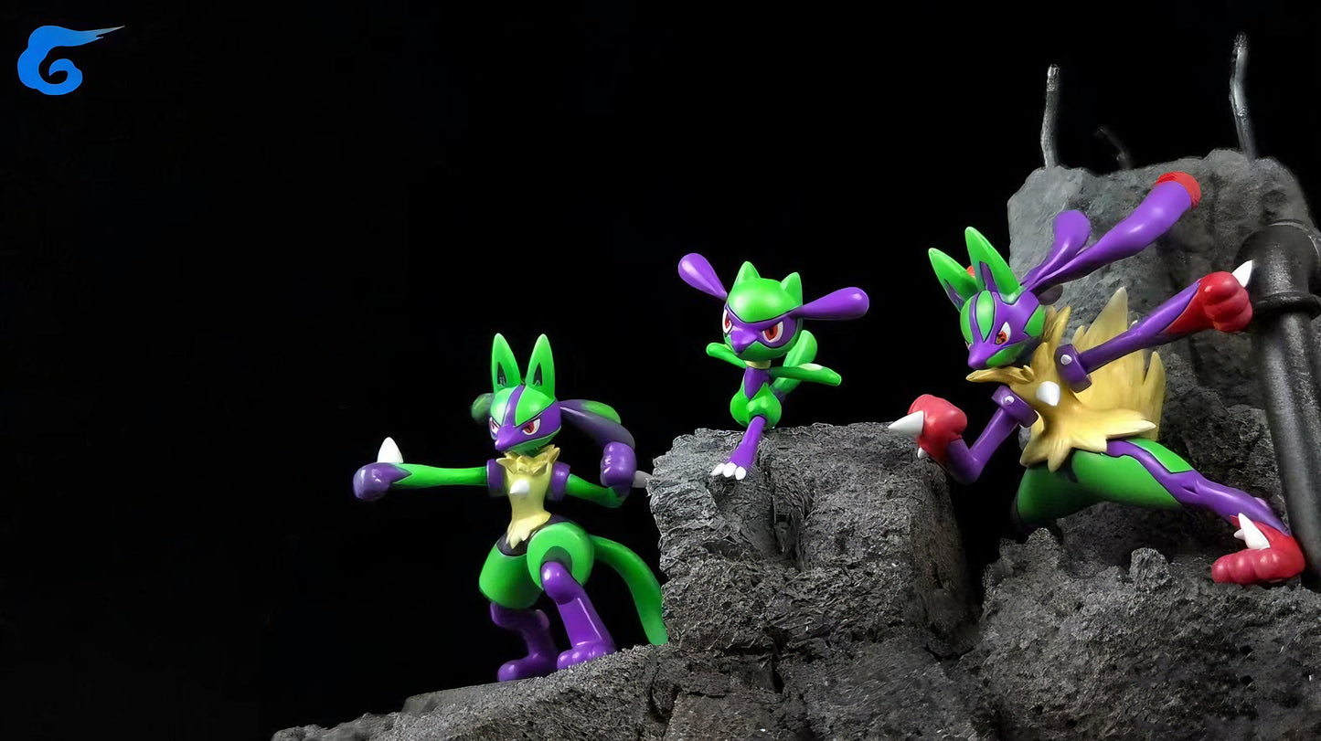 [PREORDER] 1/20 Scale World Figure [FOG] - Riolu & Lucario & Mega Lucario