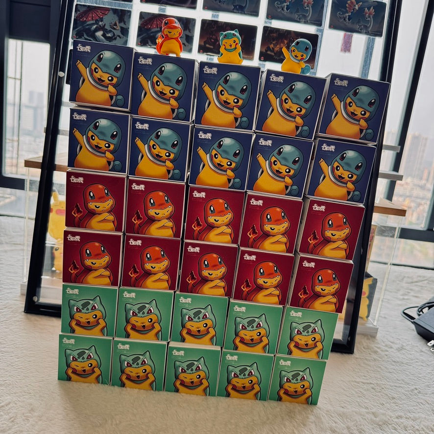 [IN STOCK] Cosplay Pikachu Figure [BP Studio] - Pikachu Cosplay Bulbasaur & Charmander & Squirtle