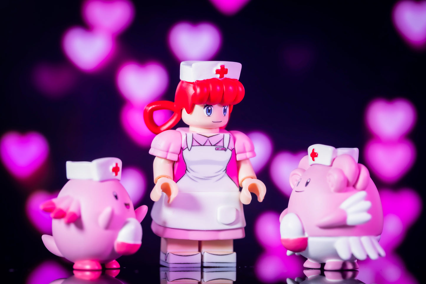 [IN STOCK] Custom Designed Minifigure [Liberty Brick] - Nurse Joy & Chansey & Blissey