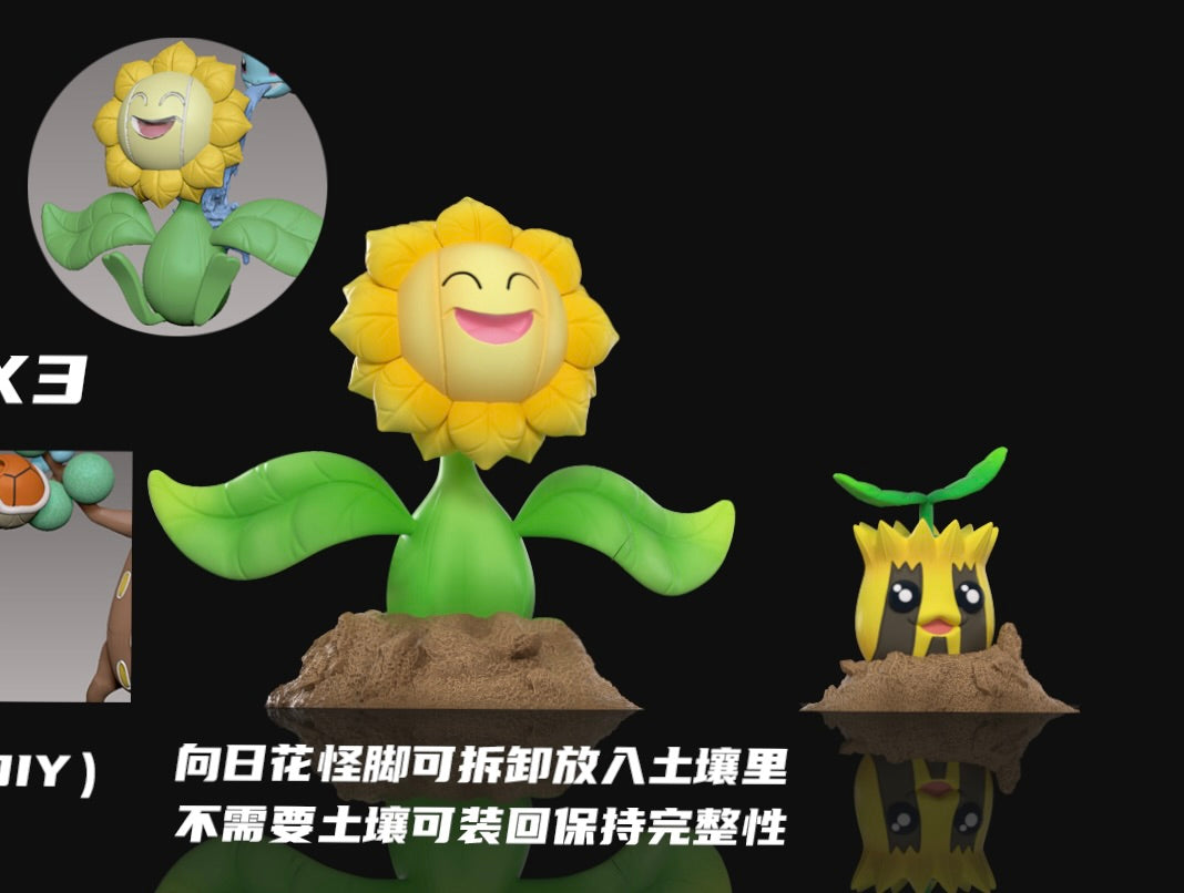[PREORDER] 1/20 Scale World Figure [WONDER] - Sunkern & Sunflora & Sudowoodo & Bonsly
