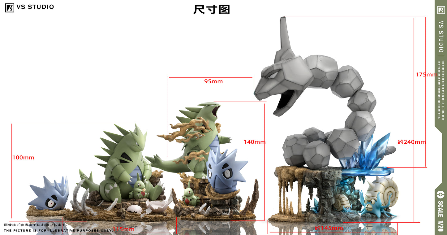 [PREORDER] 1/20 Scale World Figure [VS] - Onix & Omanyte & Omastar