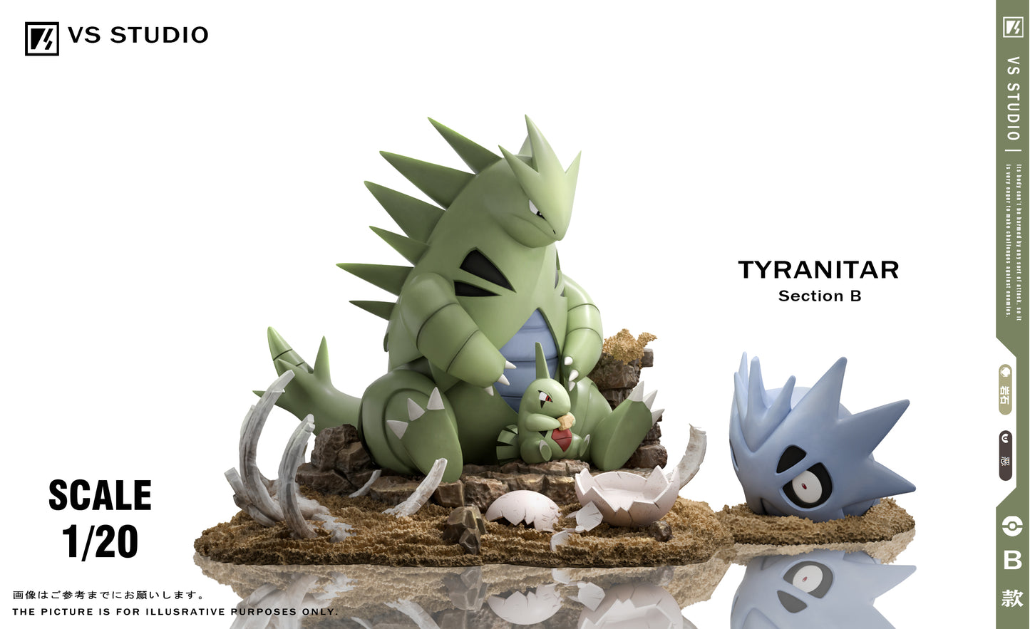 [PREORDER] 1/20 Scale World Figure [VS] - Larvitar & Pupitar & Tyranitar