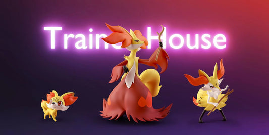 [PREORDER CLOSED] 1/20 Scale World Figure [TRAINER HOUSE] - Fennekin & Braixen & Delphox