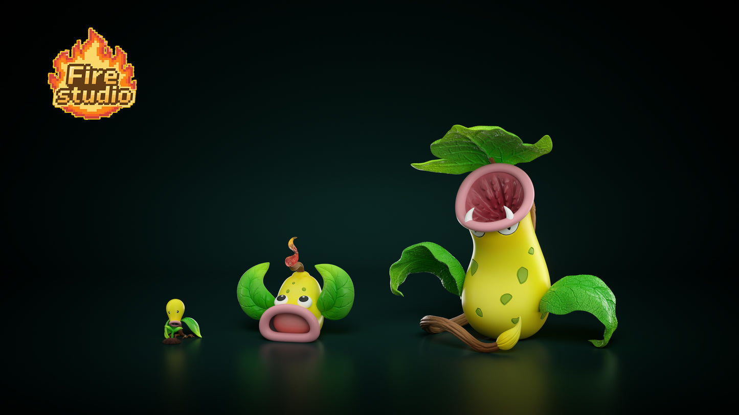 [PREORDER] 1/20 Scale World Figure [FIRE] - Bellsprout & Weepinbell & Victreebel