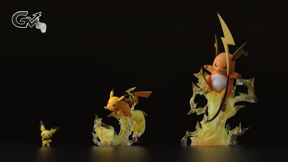 [PREORDER] 1/20 Scale World Figure [GM] - Pikachu & Raichu & Pichu