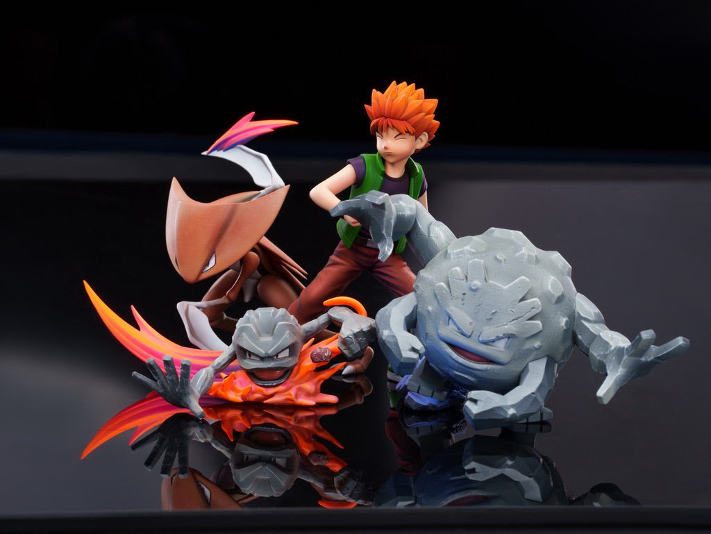 [REMAINING BALANCE] 1/20 Scale World Figure [RED ART] - Brock & Geodude & Graveler & Kabutops