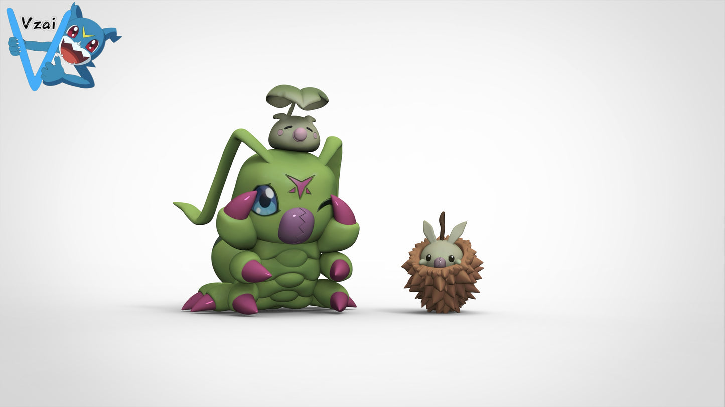 [PREORDER] Digimon Figure [VZAI] - Leafmon & Minomon & Wormmon