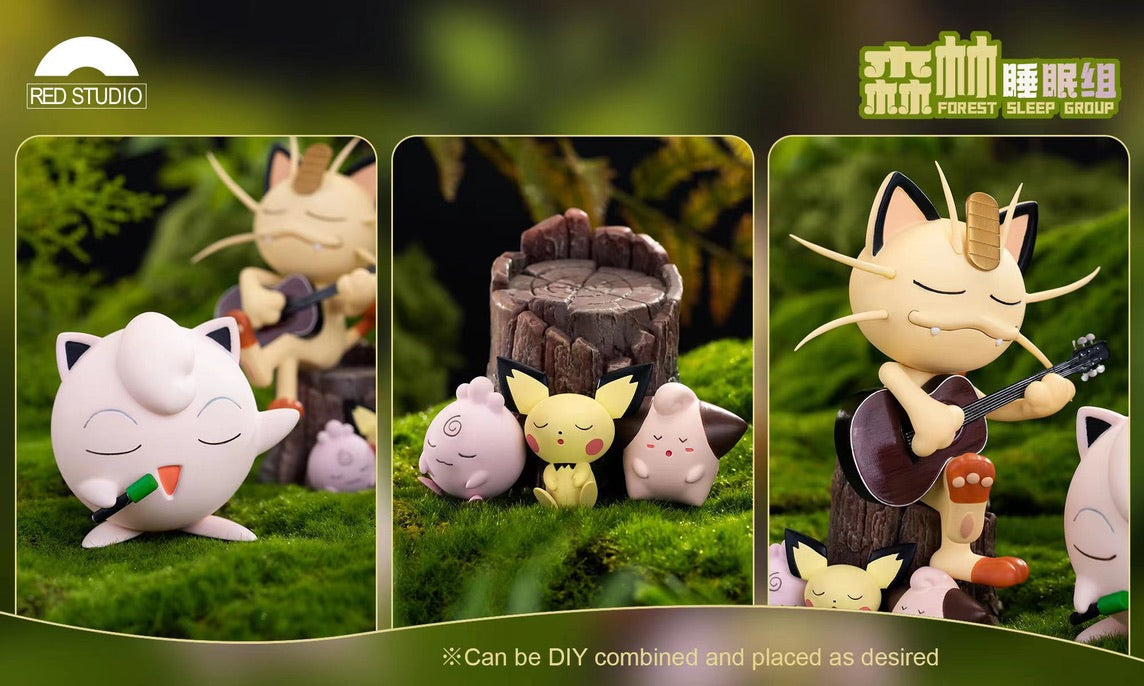 [PREORDER CLOSED] 1/10 Scale World Figure [RED] - Jigglypuff & Meowth & Pichu & Cleffa & Igglybuff