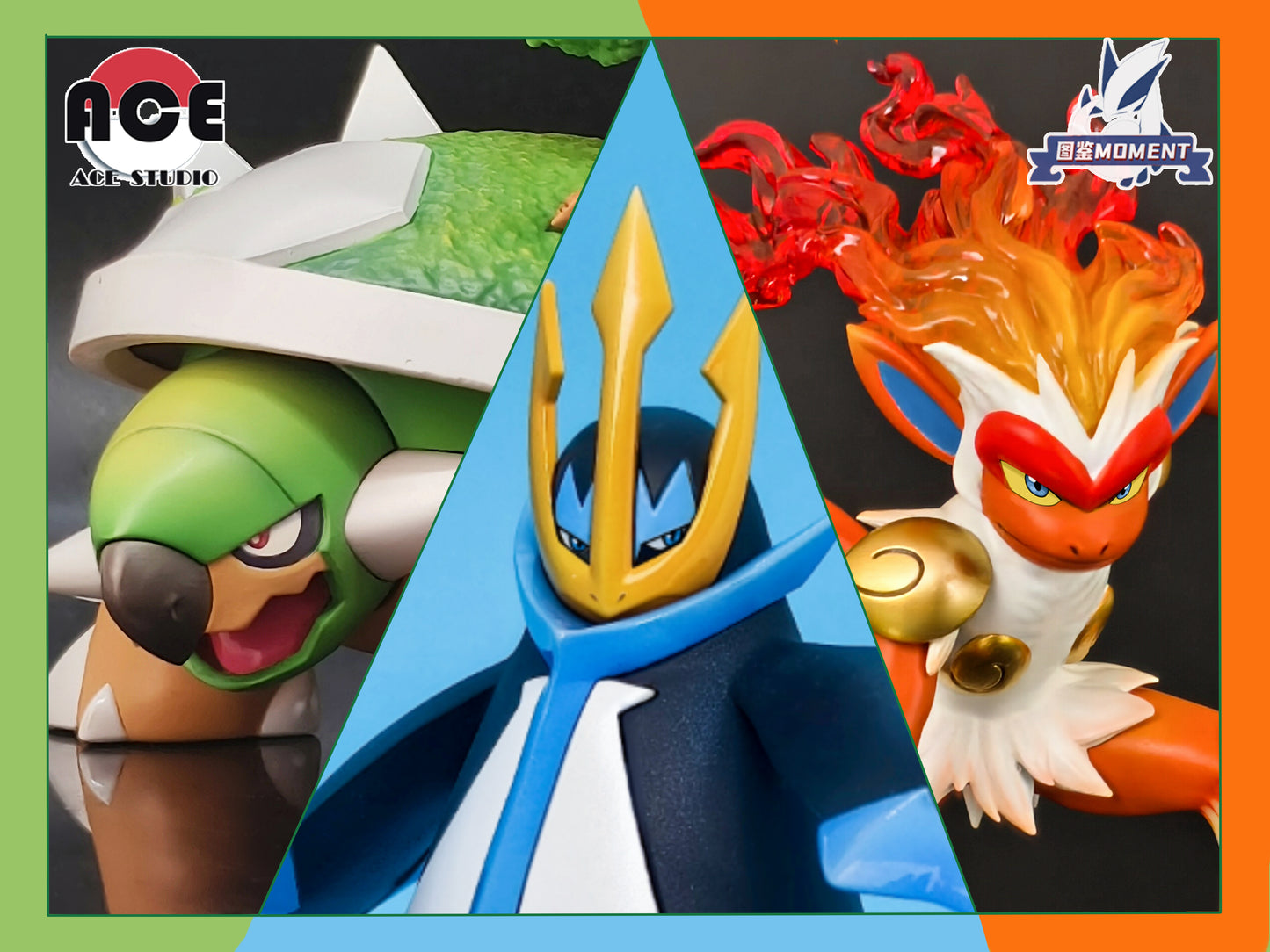 [PREORDER] 1/20 Scale World Figure [POKEDEX MOMENT] - Chimchar & Monferno & Infernape