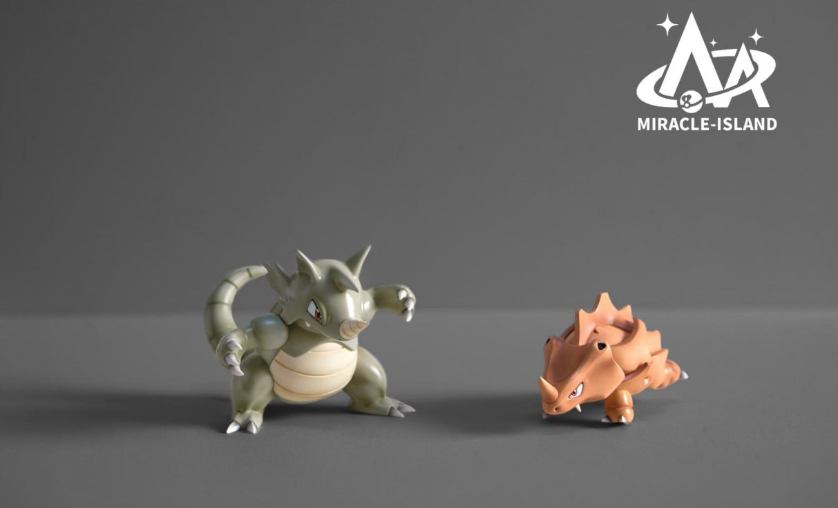 [PREORDER] 1/20 Scale World Figure [MIRACLE ISLAND] - Rhyhorn & Rhydon
