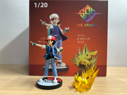 [IN STOCK] 1/20 Scale World Figure [SSS] - Ash Ketchum & Pikachu