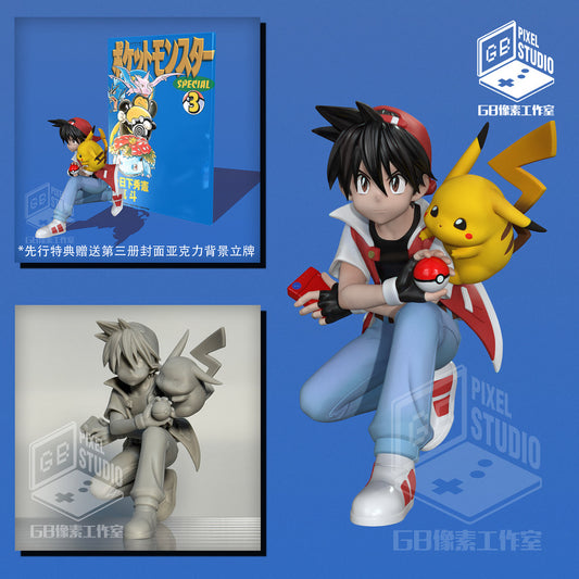 [PREORDER] 1/20 Scale World Figure [GB PIXEL] - Red (Adventures) & Pikachu