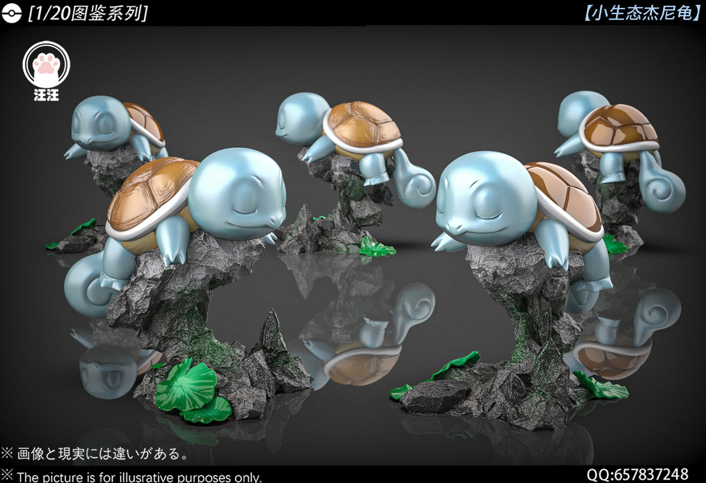 [PREORDER] 1/20 Scale World Figure [WW] - Squirtle & Wartortle & Blastoise