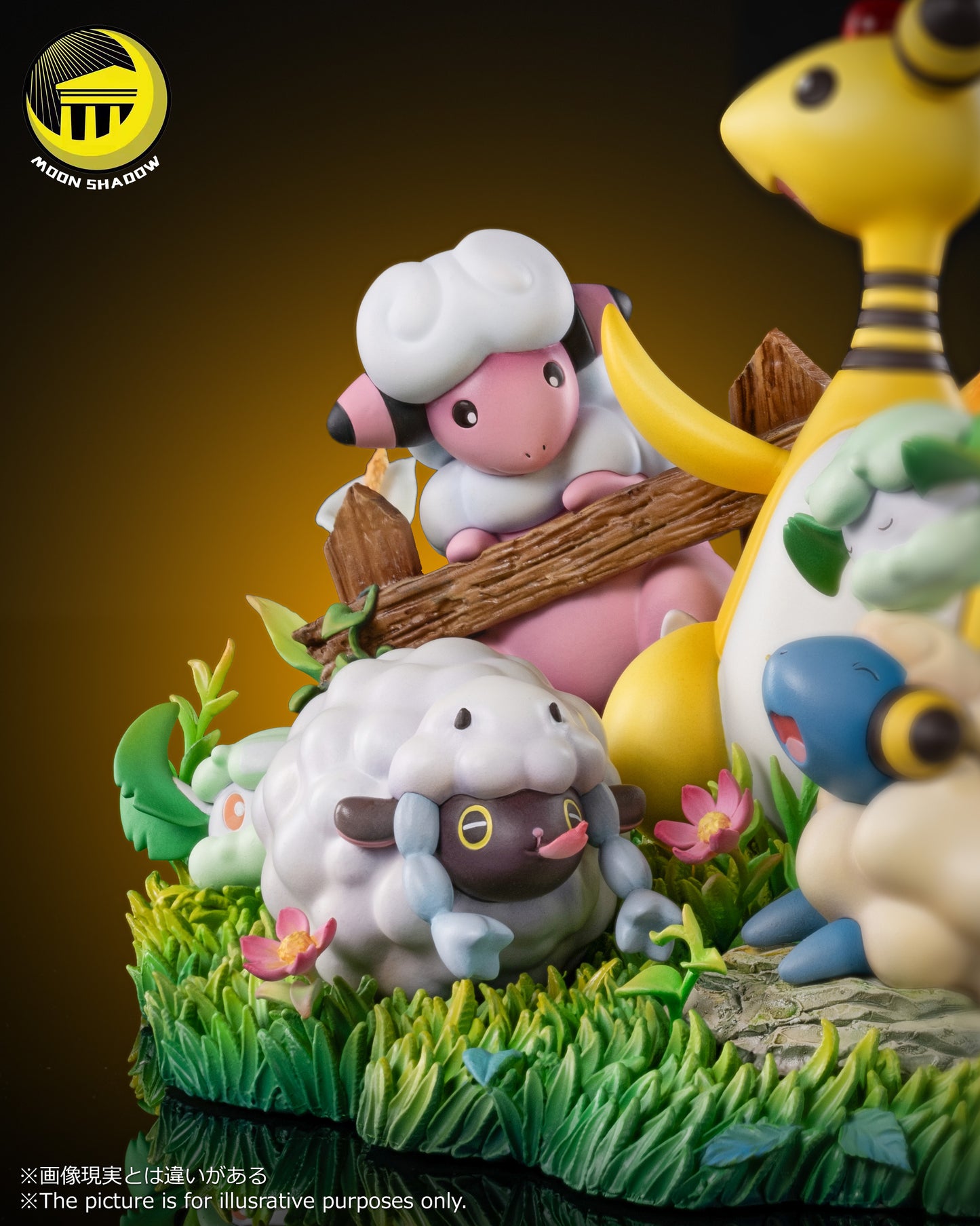 [PREORDER] Mini Statue [MOON SHADOW] - Mareep & Flaaffy & Ampharos & Cottonee & Whimsicott & Wooloo