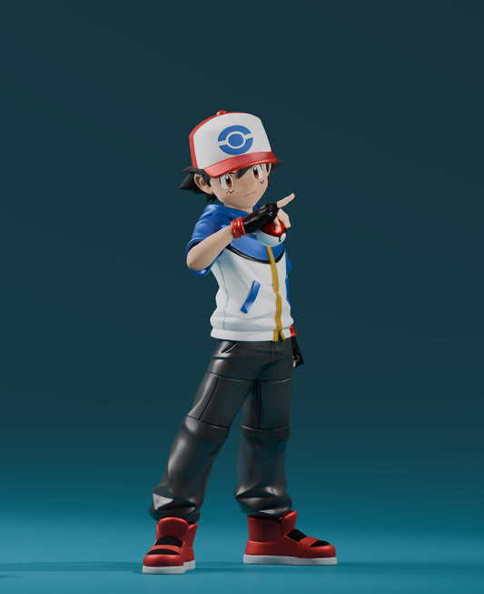 [PREORDER] 1/20 Scale World Figure [CHILDHOOD] - Ash Ketchum (BW)