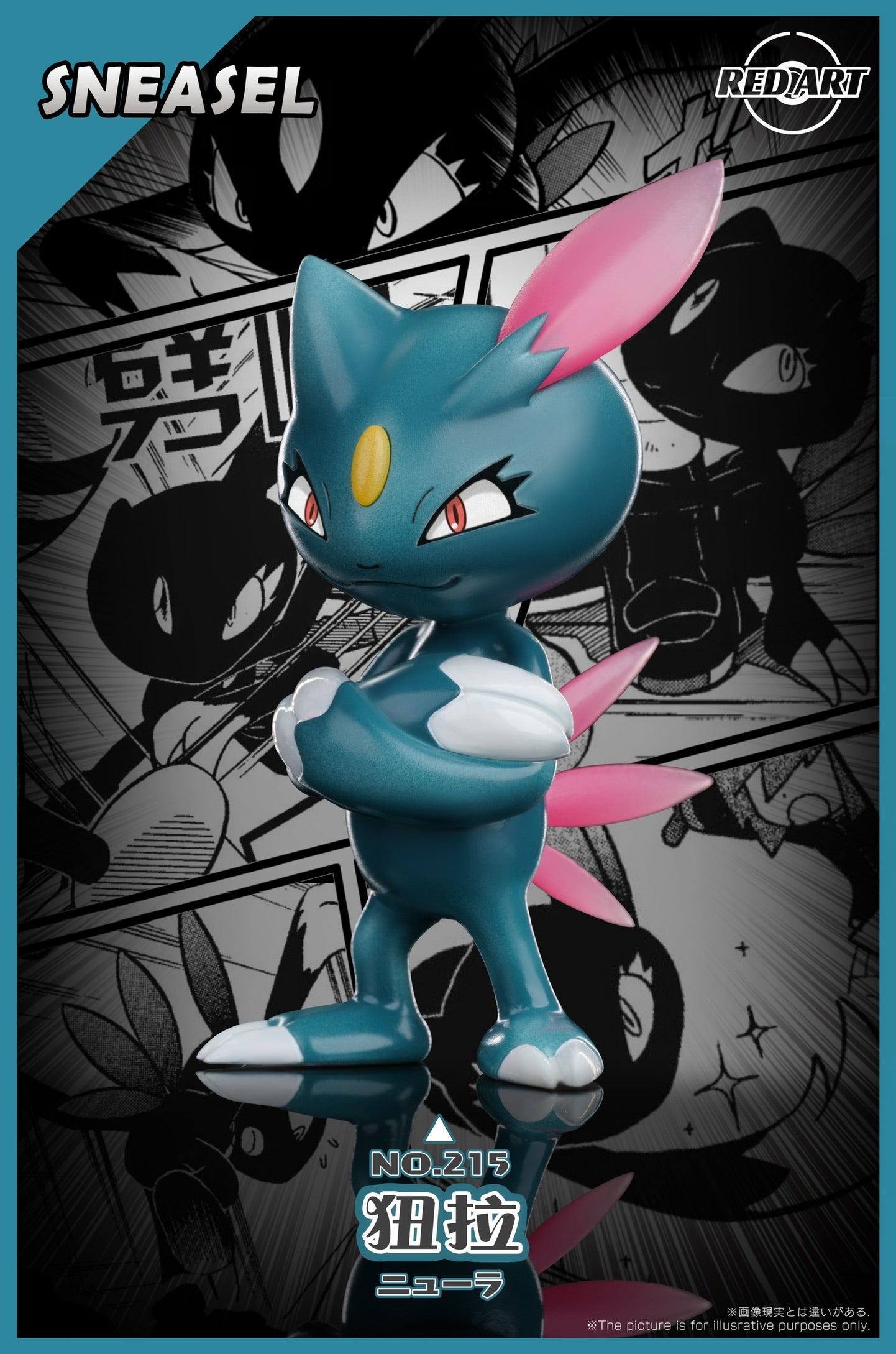 [PREORDER] 1/20 Scale World Figure [RED ART] - Silver & Murkrow & Sneasel & Croconaw