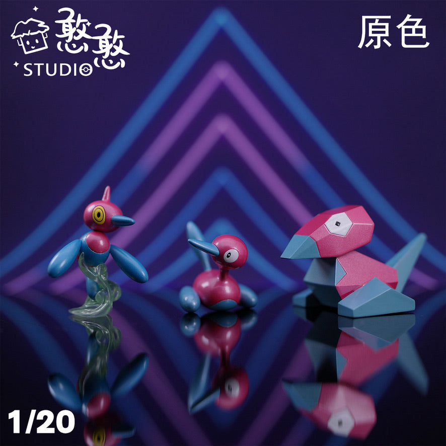 [IN STOCK] 1/20 Scale World Figure [HH] - Porygon & Porygon2 & Porygon-Z