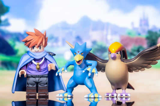 [IN STOCK] Pokémon Minifigure [Liberty Brick] - Gary & Pidgeot & Golduck