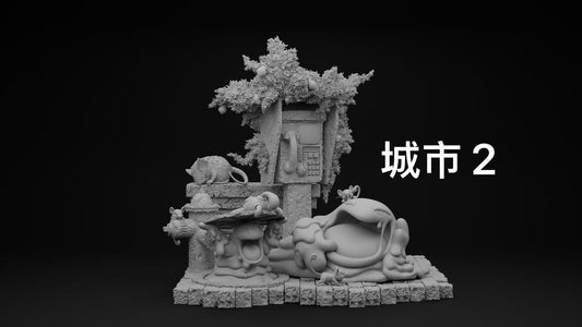 [PREORDER] 1/20 Scale World Figure [DM VIP] - Rattata & Raticate & Grimer & Muk & Murkrow & Honchkrow