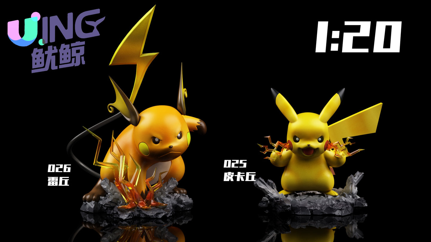 [PREORDER CLOSED] 1/20 Scale World Figure [UING] - Pikachu & Raichu