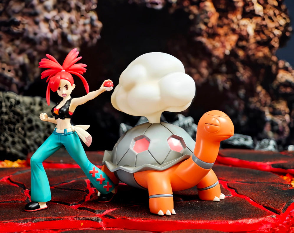 [IN STOCK] 1/20 Scale World Figure [POKEDEX MOMENT] - Flannery & Torkoal