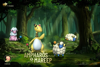 [IN STOCK] 1/20 Scale World Figure [T1] - Mareep & Flaaffy & Ampharos
