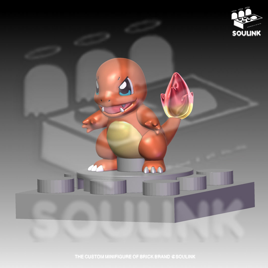 [PREORDER] Pokémon Minifigure [SOULINK] - Red (Adventures) & Charmander & Pikachu
