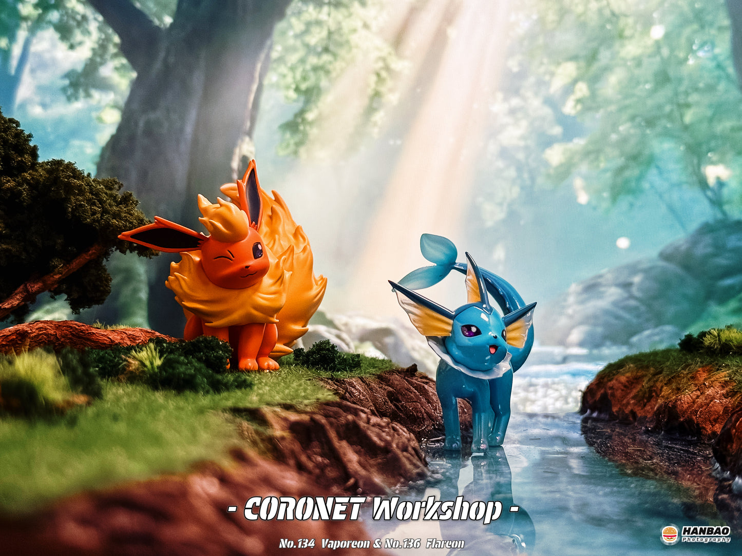 [IN STOCK] 1/20 Scale World Figure [CORONET] - Vaporeon & Flareon