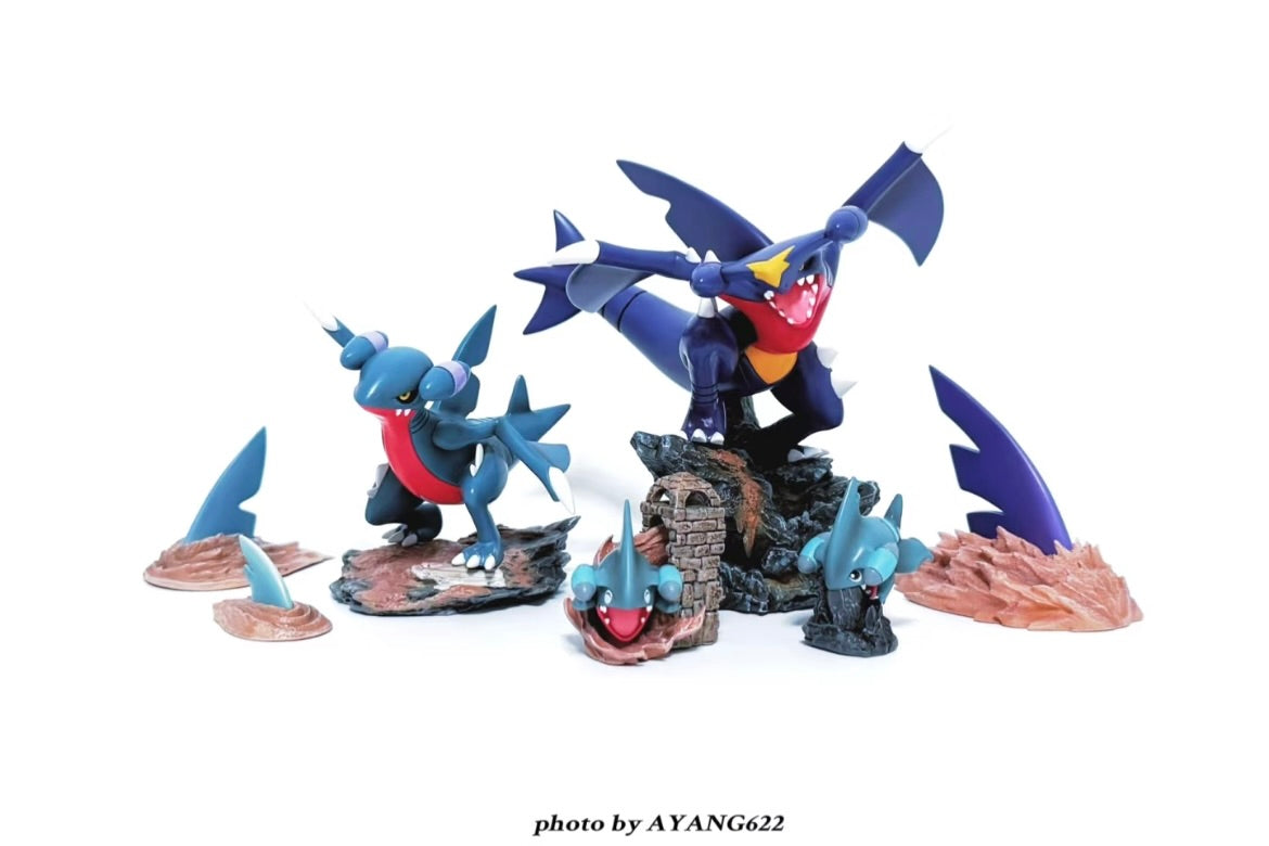 [IN STOCK] 1/20 Scale World Figure [PALLET TOWN] - Gible & Gabite & Garchomp