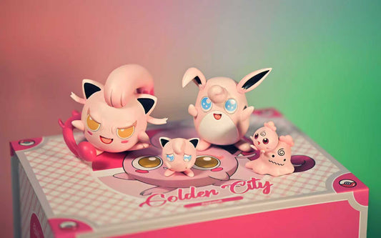 [IN STOCK] 1/20 Scale World Figure [GOLDEN CITY] - Jigglypuff & Wigglytuff & Igglybuff & Scream Tail