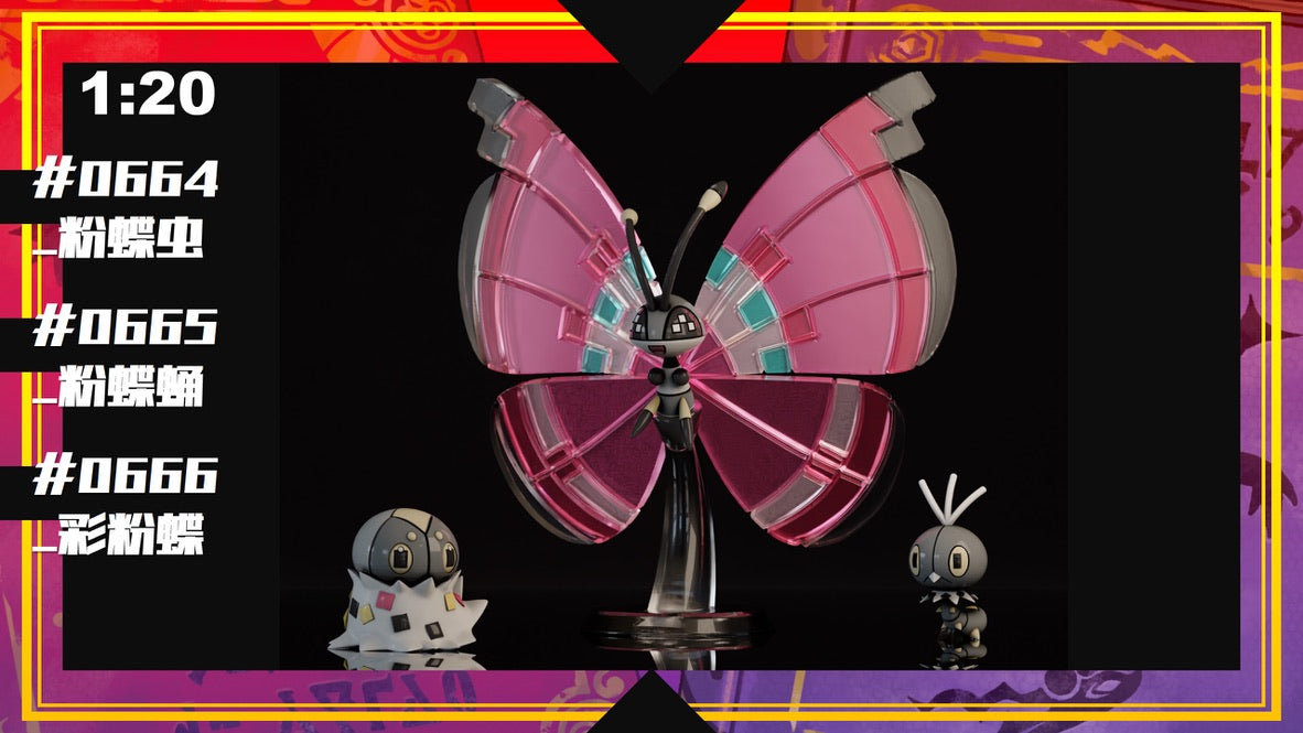 [PREORDER] 1/20 Scale World Figure [SXG] - Scatterbug & Spewpa & Vivillon