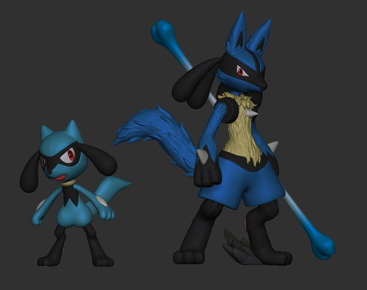 [PREORDER] 1/20 Scale World Figure [RZ] - Riolu & Lucario