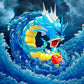 [IN STOCK] 1/20 Scale World Figure [PALLET TOWN] - Magikarp & Gyarados