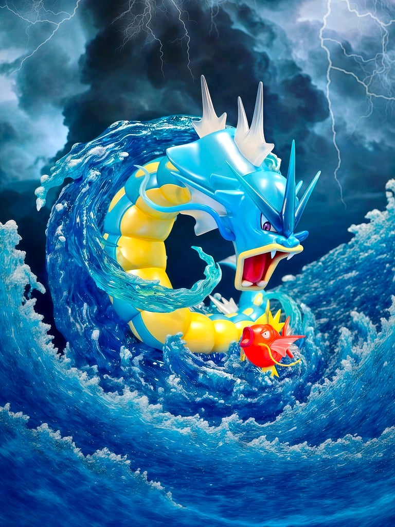 [IN STOCK] 1/20 Scale World Figure [PALLET TOWN] - Magikarp & Gyarados
