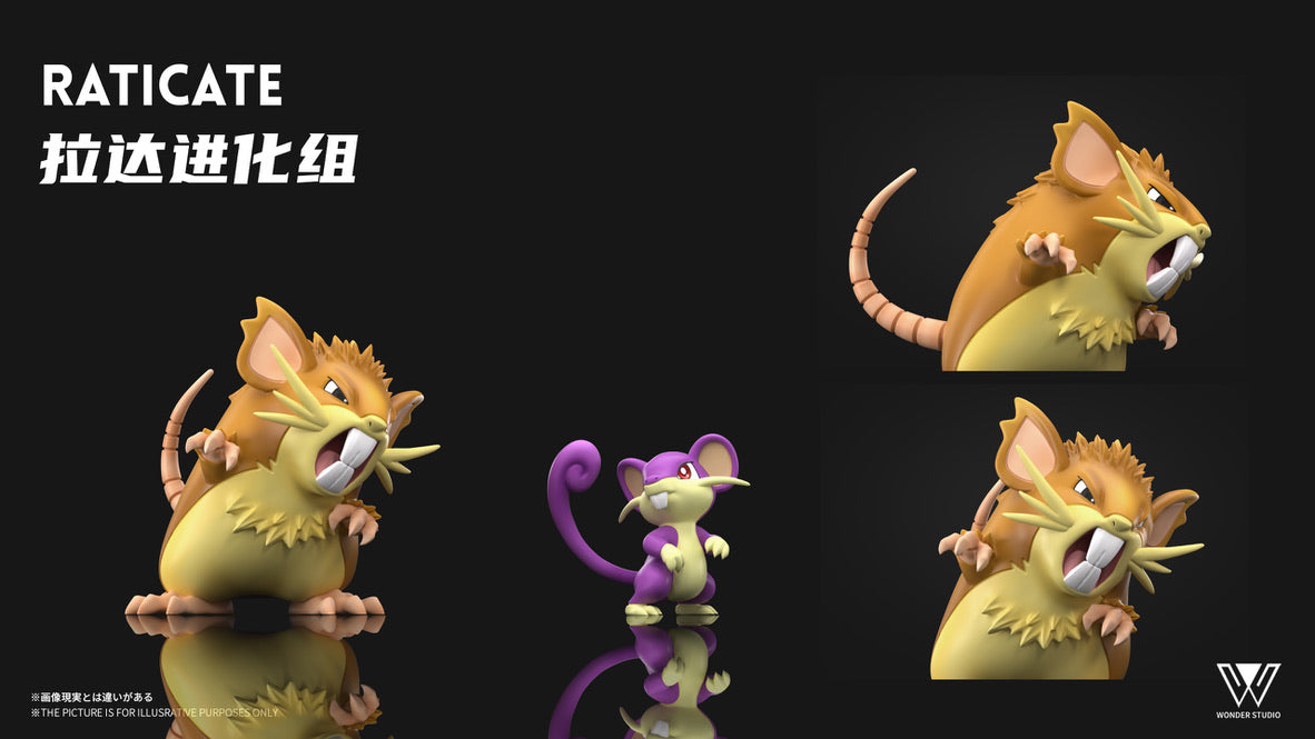 [PREORDER] 1/20 Scale World Figure [WONDER] - Rattata & Raticate