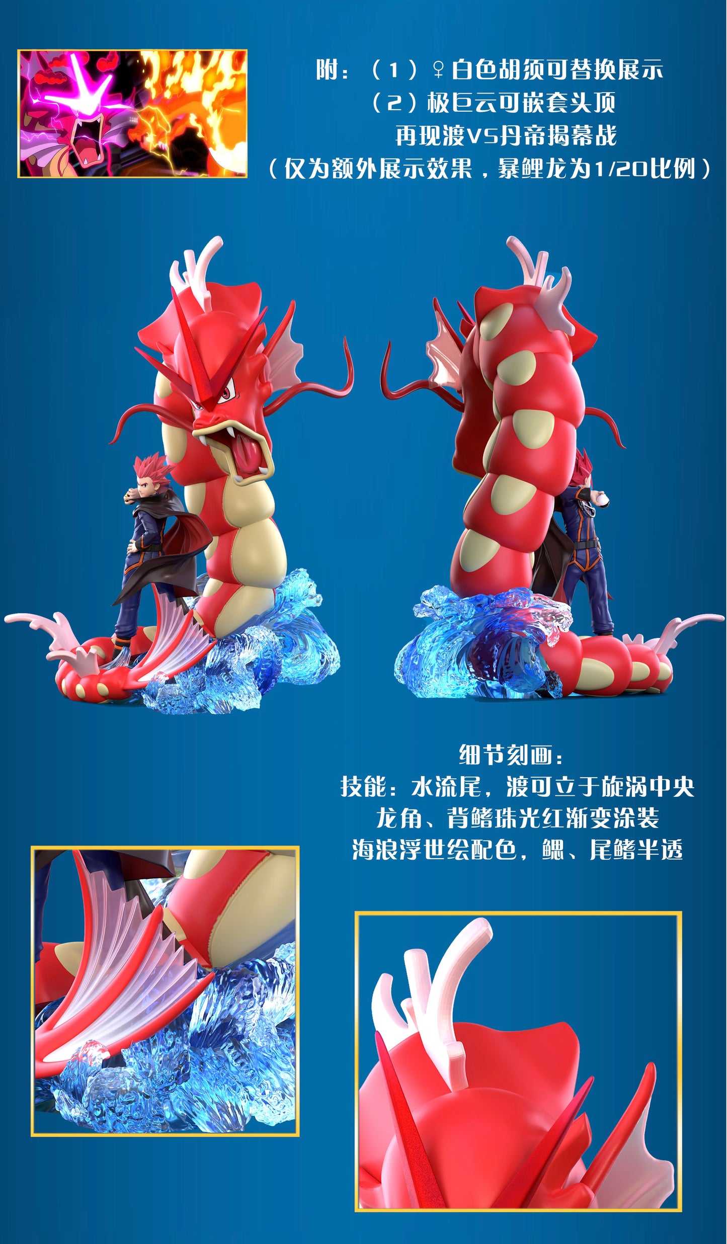 [PREORDER] 1/20 Scale World Figure [LUCKY WINGS] - Lance & Gyarados