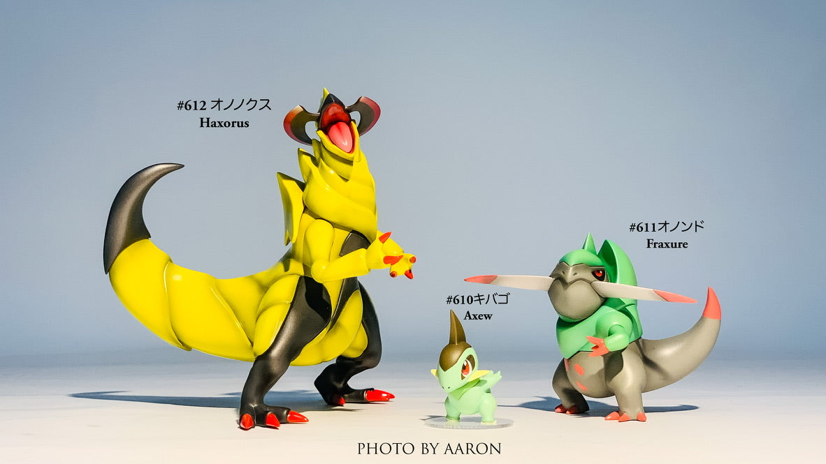 [IN STOCK] 1/20 Scale World Figure [TRAINER HOUSE] - Axew & Fraxure & Haxorus