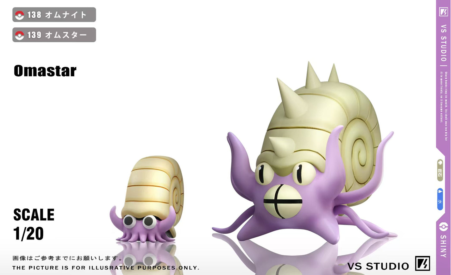 [PREORDER] 1/20 Scale World Figure [VS] - Onix & Omanyte & Omastar
