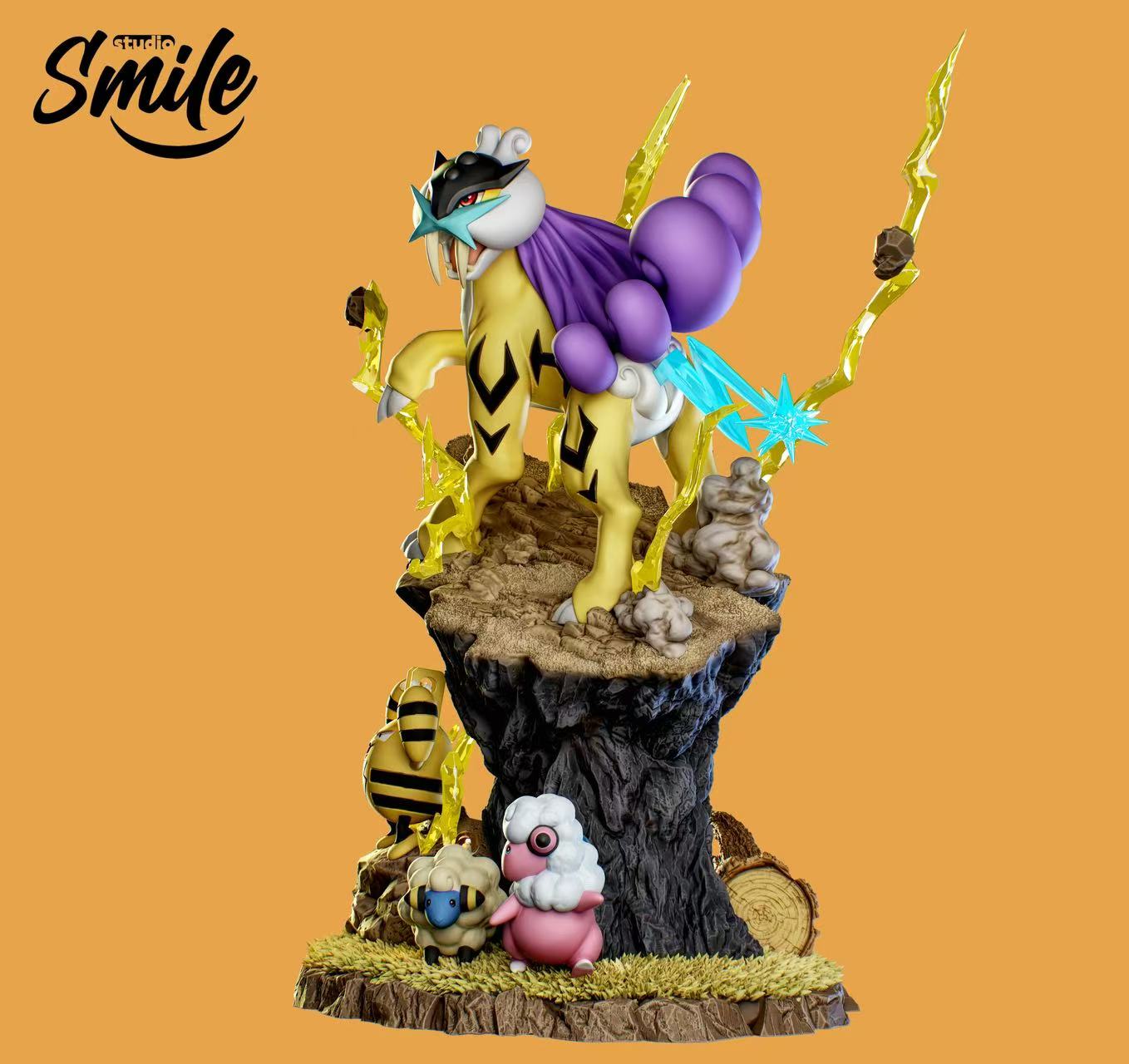 [PREORDER] 1/20 Scale World Figure [SMILE] - Mareep & Flaaffy & Elekid & Raikou
