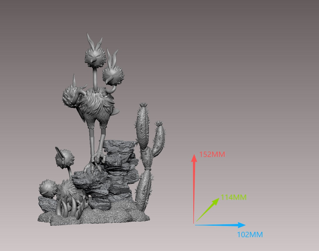 [PREORDER] 1/20 Scale World Figure [WONDER] - Doduo & Dodrio & Salandit