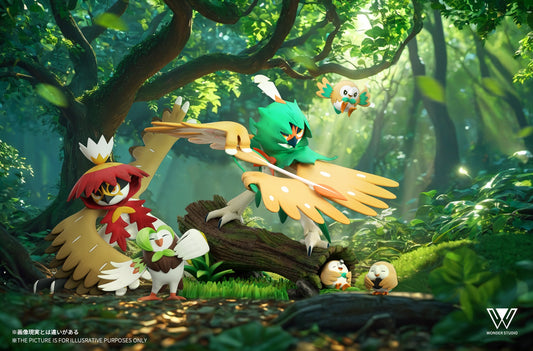 [PREORDER] 1/20 Scale World Figure [WONDER] - Rowlet & Dartrix & Decidueye