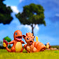 [IN STOCK] 1/20 Scale World Figure [FLF] - Charmander & Vulpix