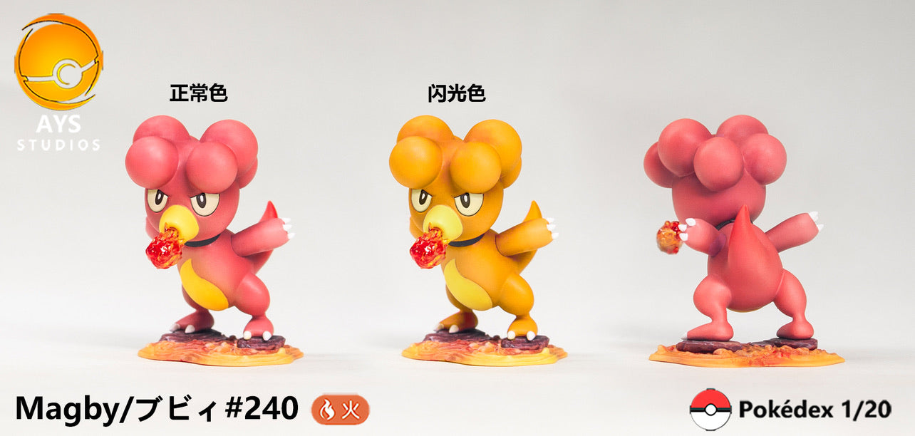 [IN STOCK] 1/20 Scale World Figure [AYS] - Magmar & Magby & Magmortar