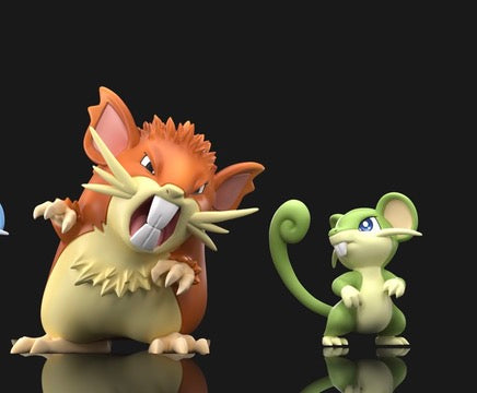 [PREORDER] 1/20 Scale World Figure [WONDER] - Rattata & Raticate