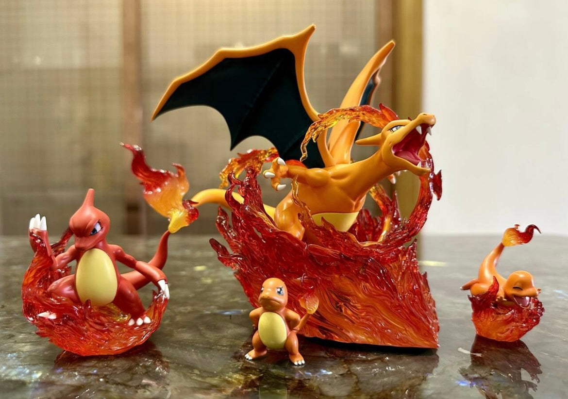 [IN STOCK] 1/20 Scale World Figure [PALLET TOWN] - Charmander & Charmeleon & Charizard