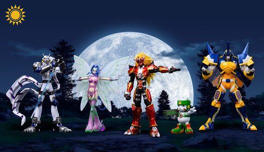 [PREORDER] Digimon Figure [SUN] - Agnimon & Wolfmon & Blitzmon & Fairimon & Chackmon