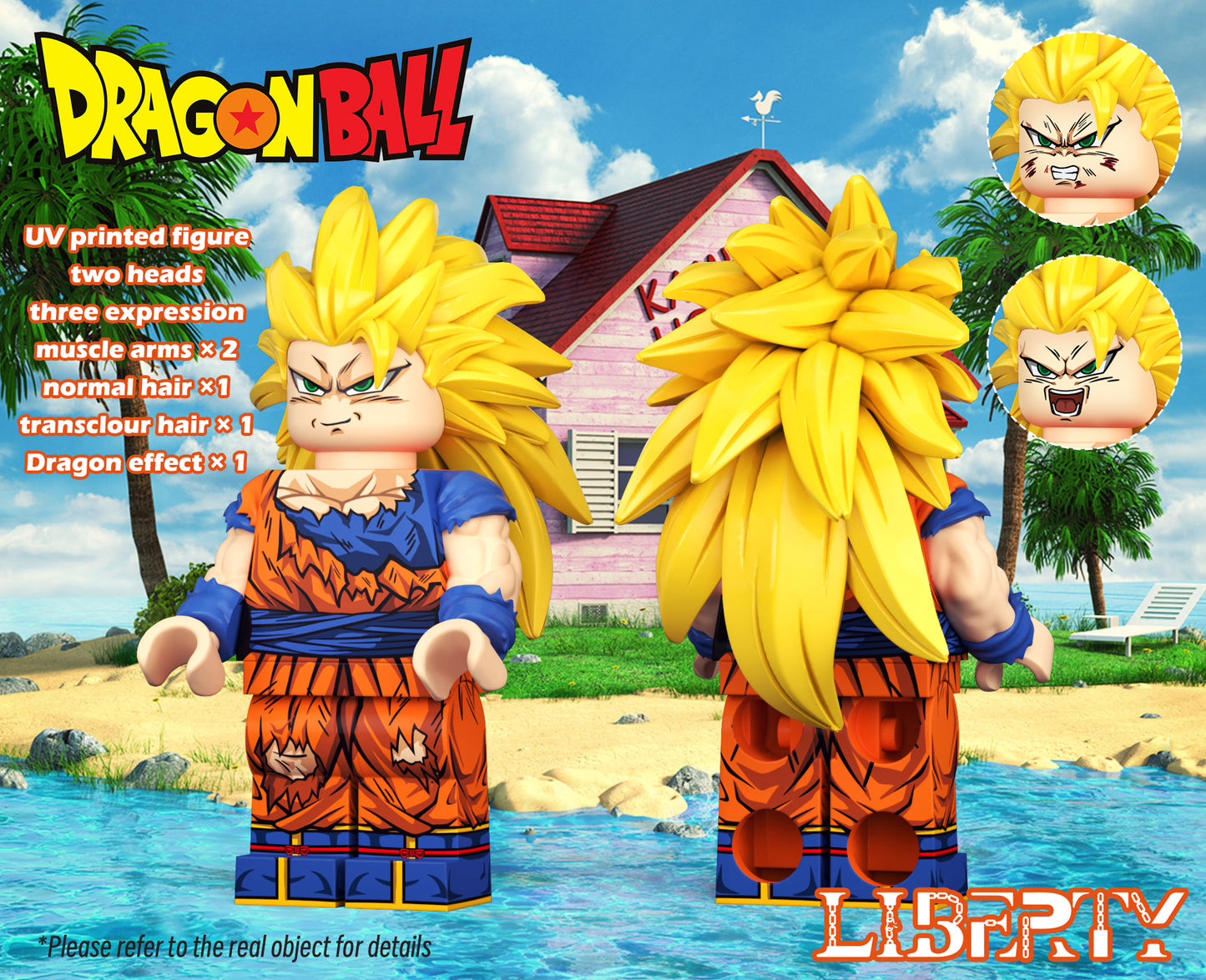 [PREORDER] Custom Designed Minifigure [LIBERTY BRICK] - Super Saiyan Son Goku SSJ3