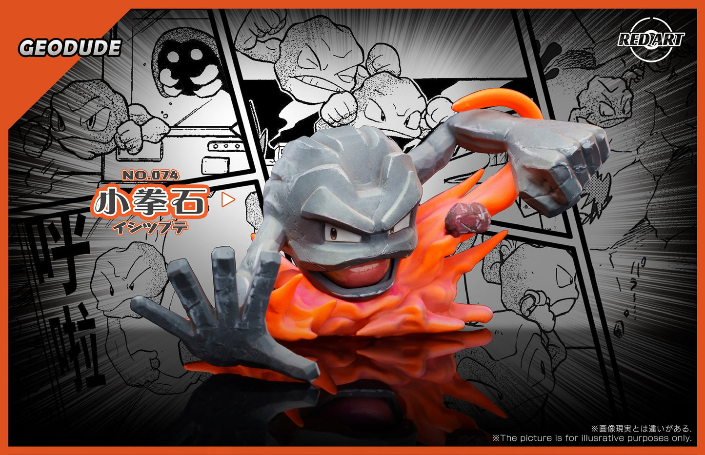[REMAINING BALANCE] 1/20 Scale World Figure [RED ART] - Brock & Geodude & Graveler & Kabutops