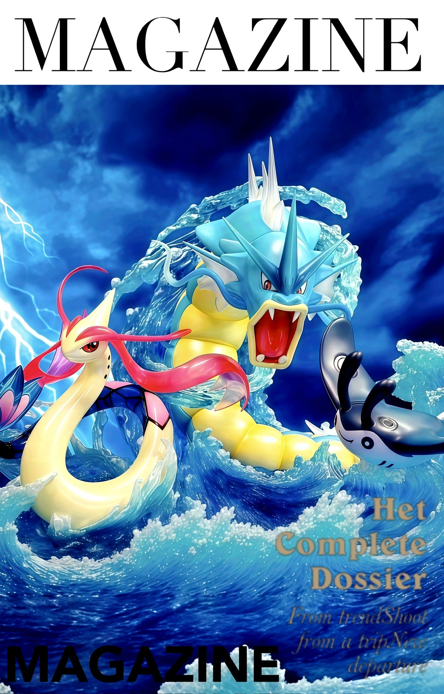 [IN STOCK] 1/20 Scale World Figure [PALLET TOWN] - Magikarp & Gyarados