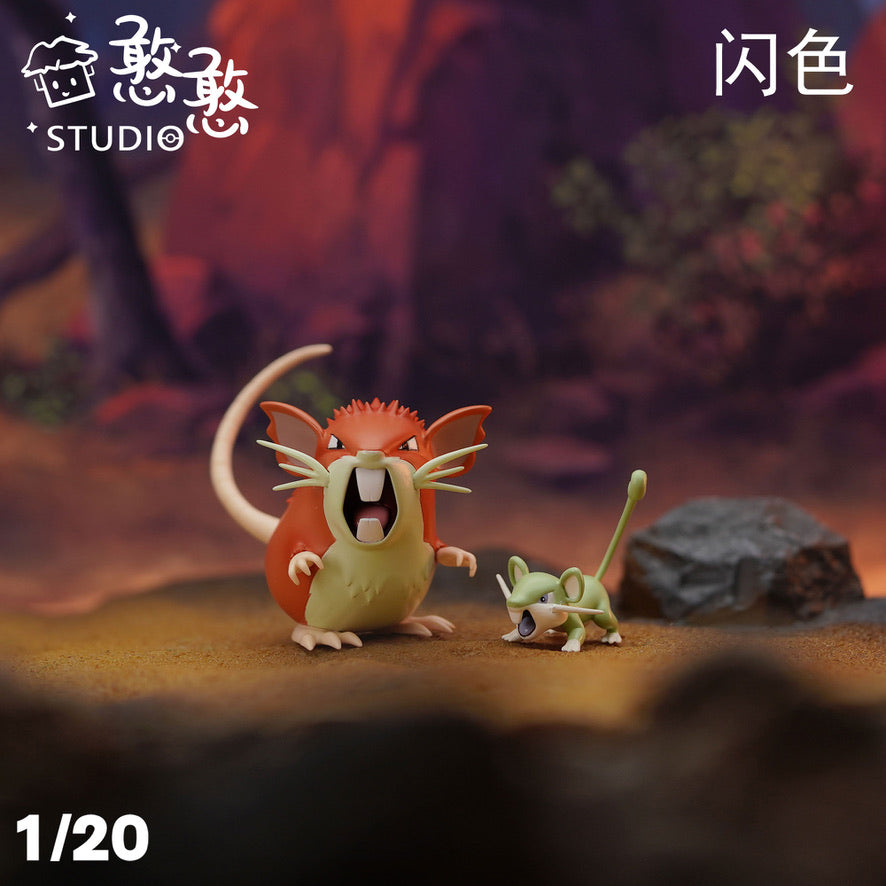 [IN STOCK] 1/20 Scale World Figure [HH] - Rattata & Raticate